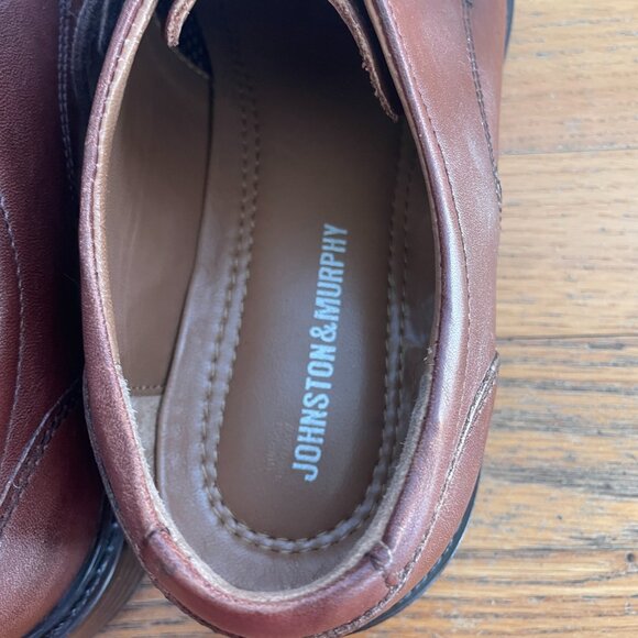Johnston Murphy Derby Shoes 8.5M Brown Tabor Cap Toe - Picture 4 of 10